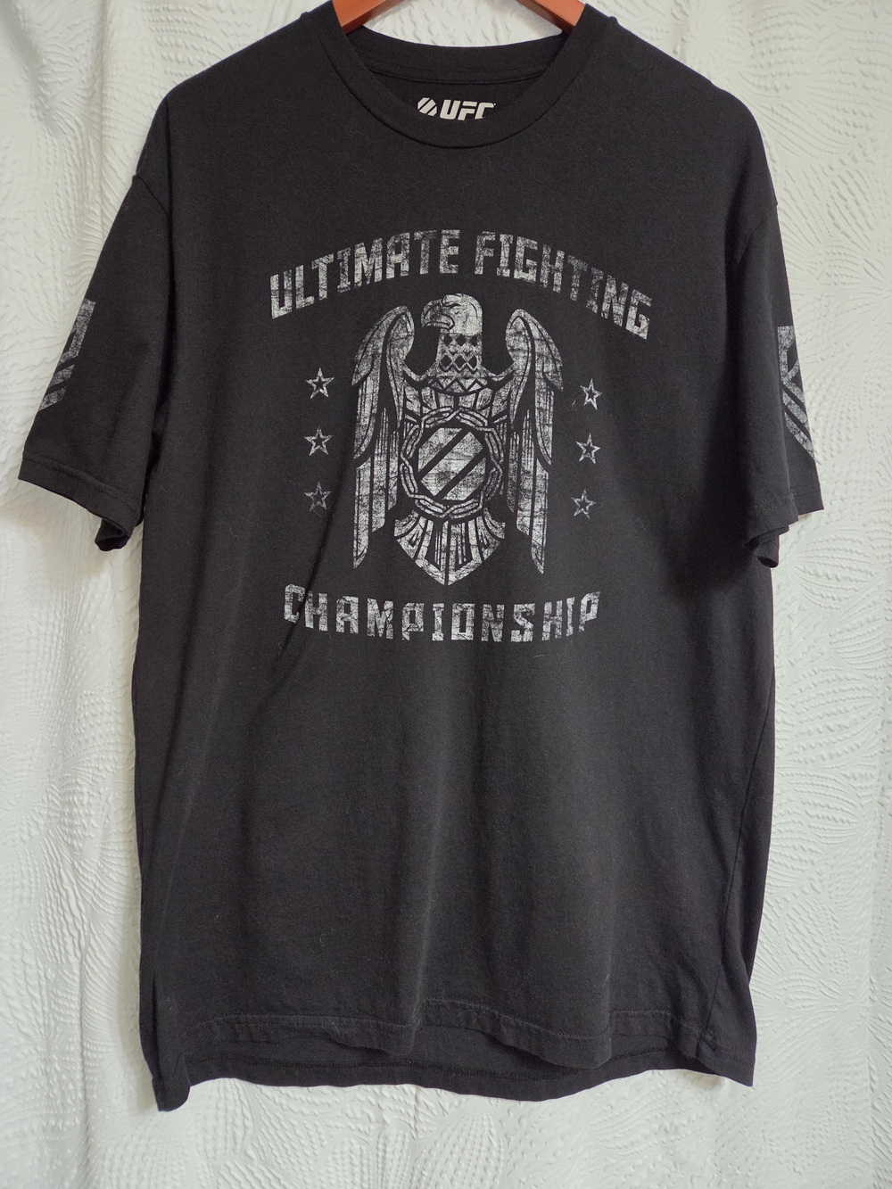 UFC Black Graphic Eagle Logo Short Sleeve Tee